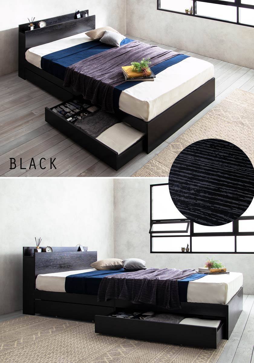 ベッド 収納 セミダブルベッド マットレス付き 収納付き USBコンセント付き zesto ゼスト セミダブル フランスベッド  マルチラススプリングマットレス付き すのこベッド 引き出し付きベッド zesto 木製ベッド