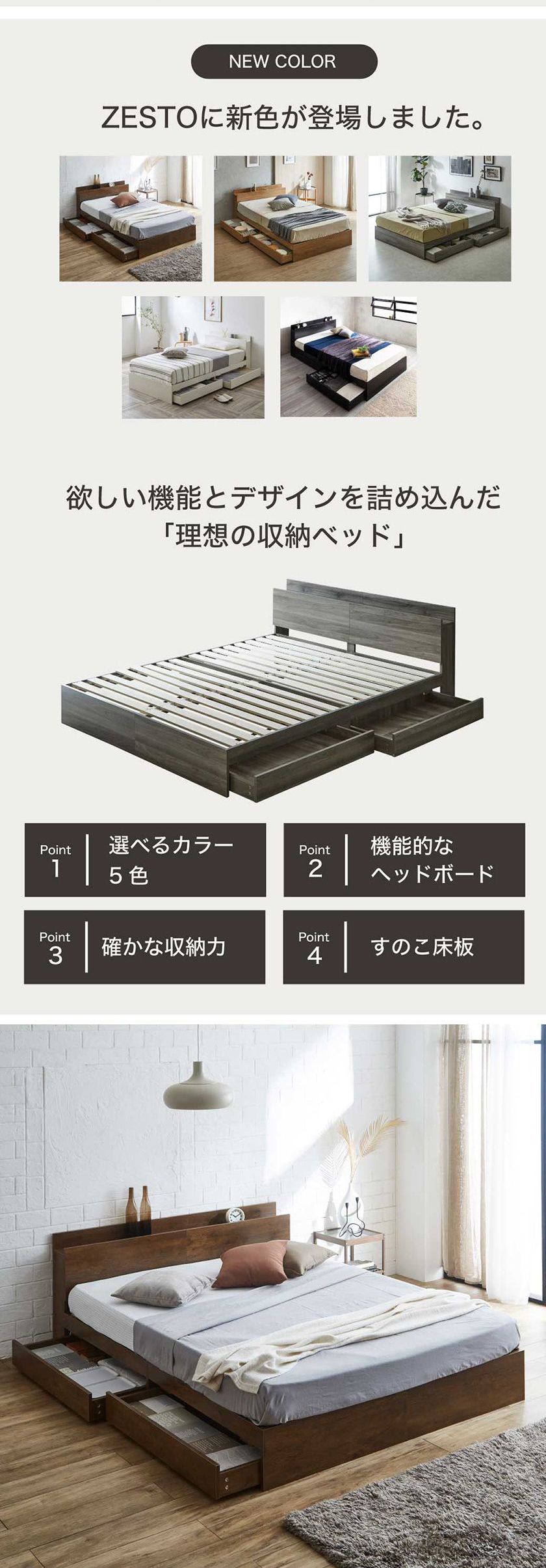 「本当に満足するベッドを選んでほしい」収納ベッドをお探しの方へおすすめの引き出し付きベッドです