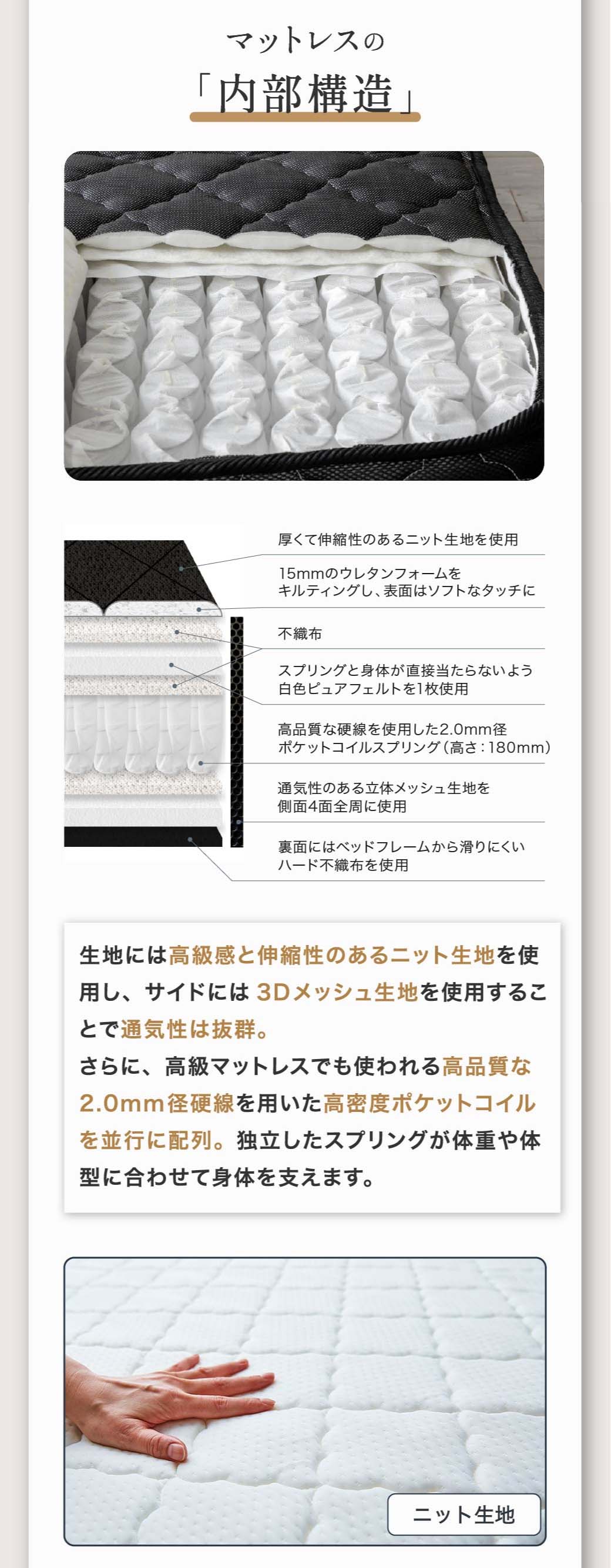 厚さ20cm三つ折りマットレス　3分割できるのでソファに変身　いろいろなシーンで大活躍
