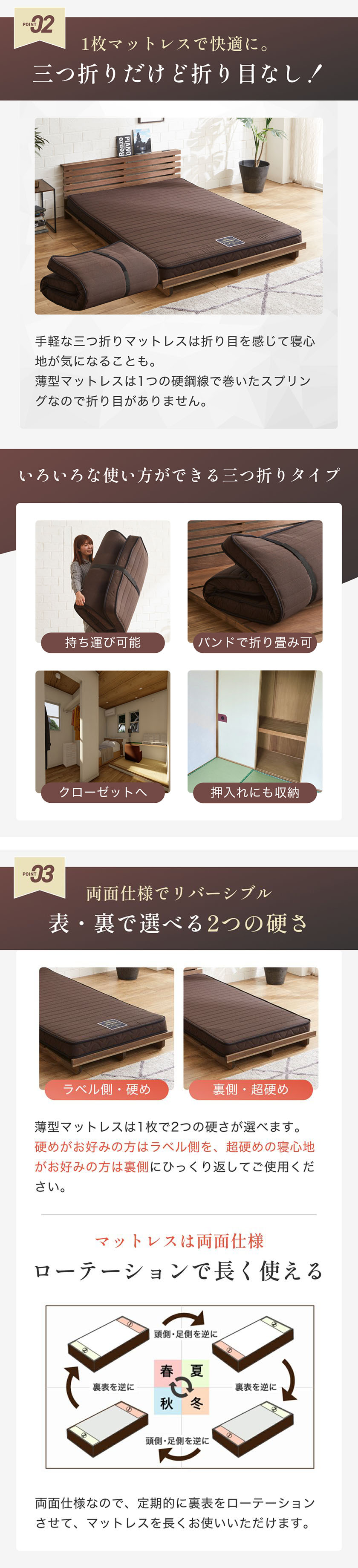 薄型マットレス用コイル高密度連続スプリングR-one　適度な硬さで支え、理想の寝姿勢へ寝返りしやすいマットレス