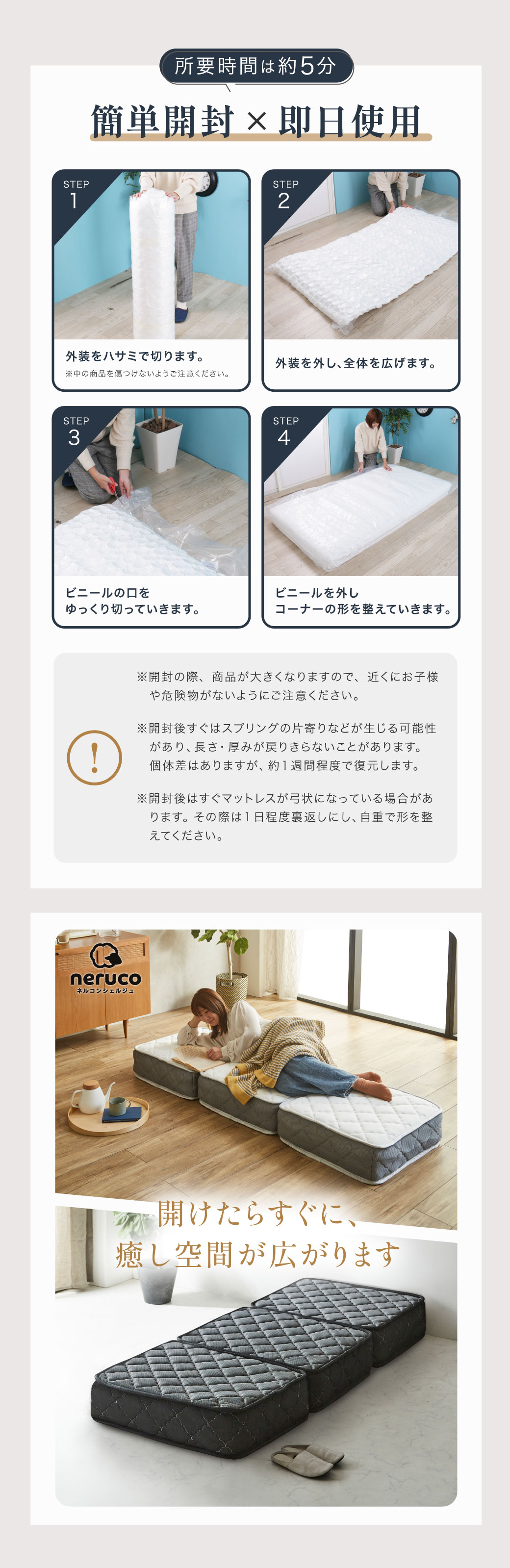 簡単開封×即日使用