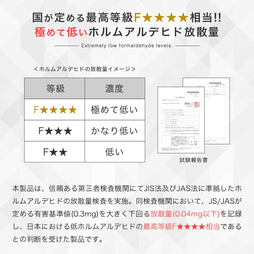 ファミリー四つ折り桐すのこマットは低ホルムアルデヒド