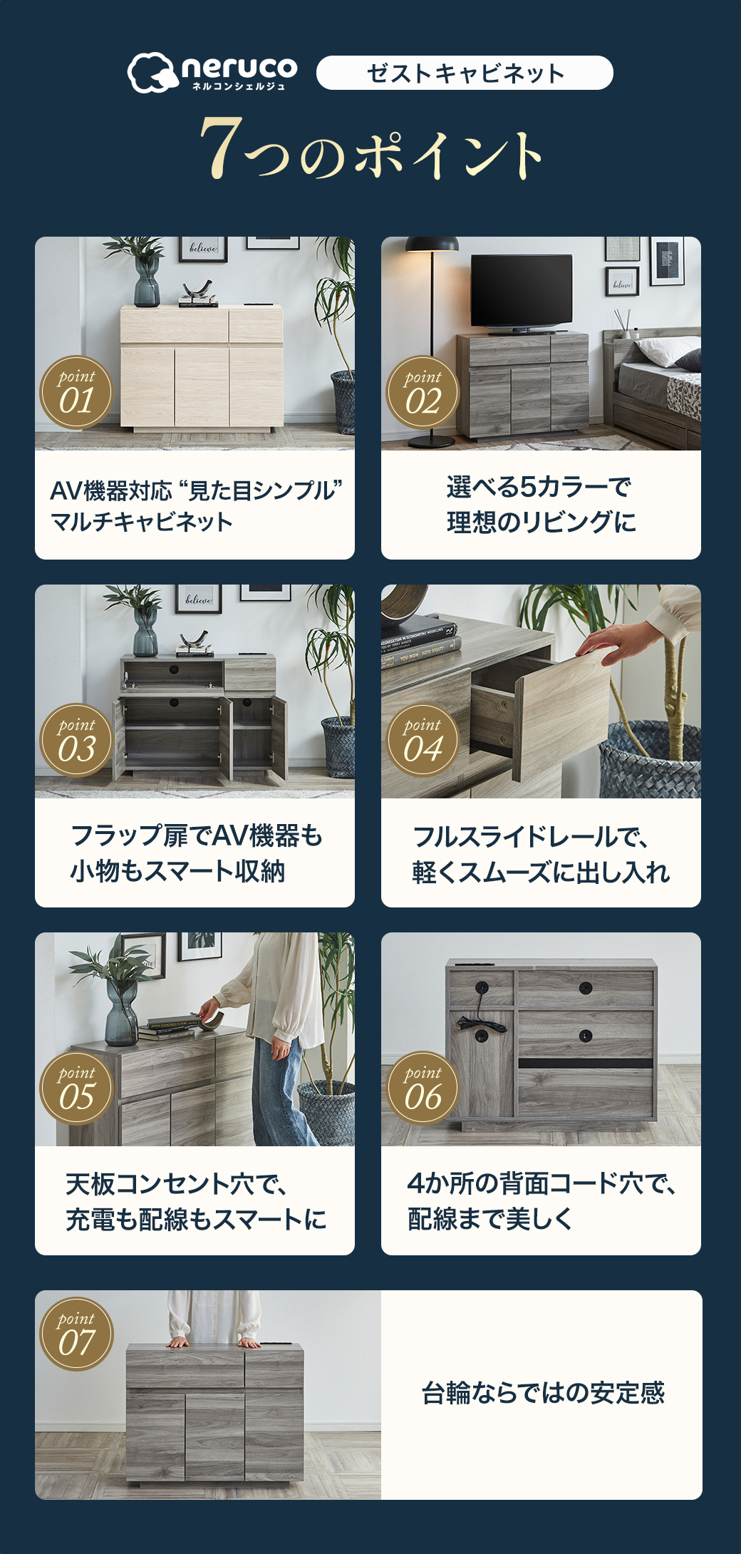 ゼストキャビネット7つのポイント