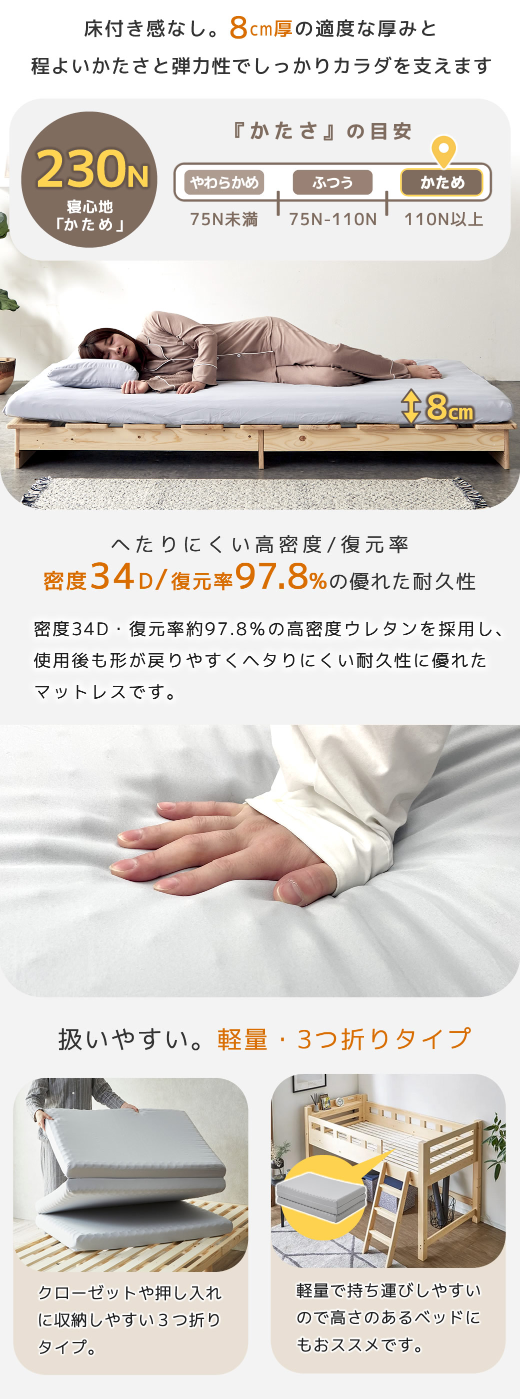 高反発 マットレス