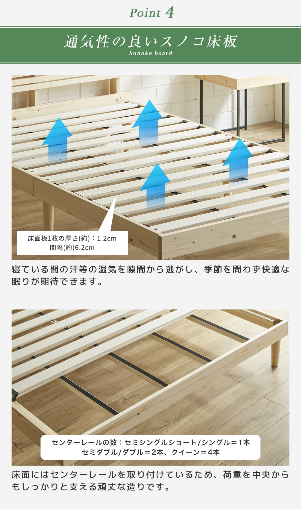 フュゼルはすのこベッド