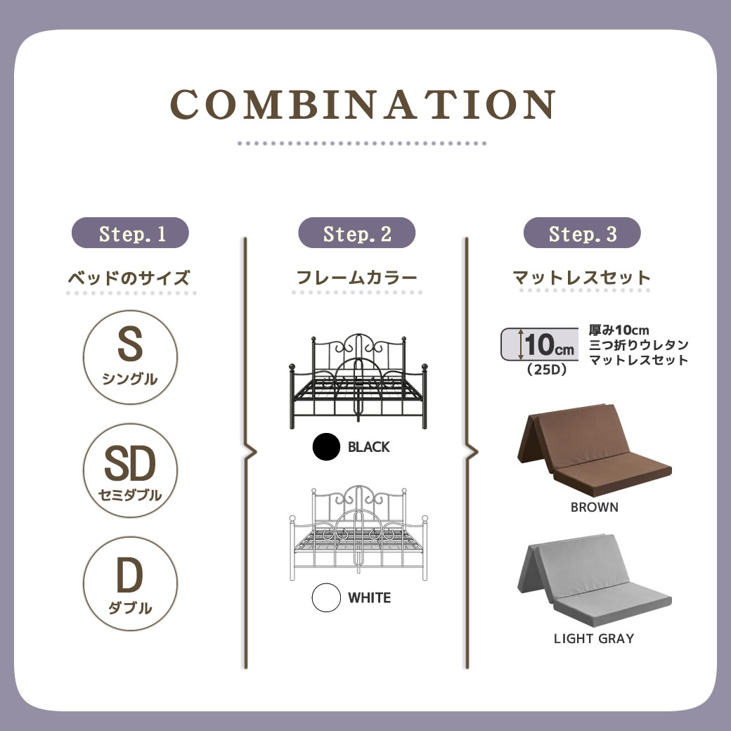 マットレスセット　10cm厚ブロックウレタンマットレスセット