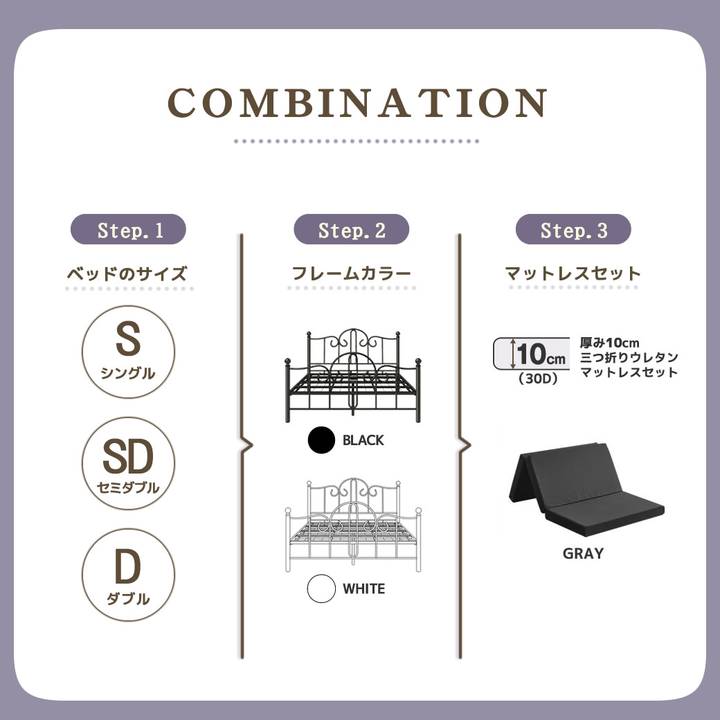 マットレスセット　10cm厚ブロックウレタンマットレスセット