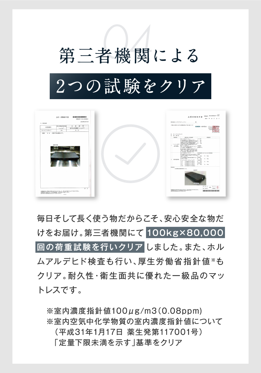 耐久性試験、ホルムアルデヒド試験実施
