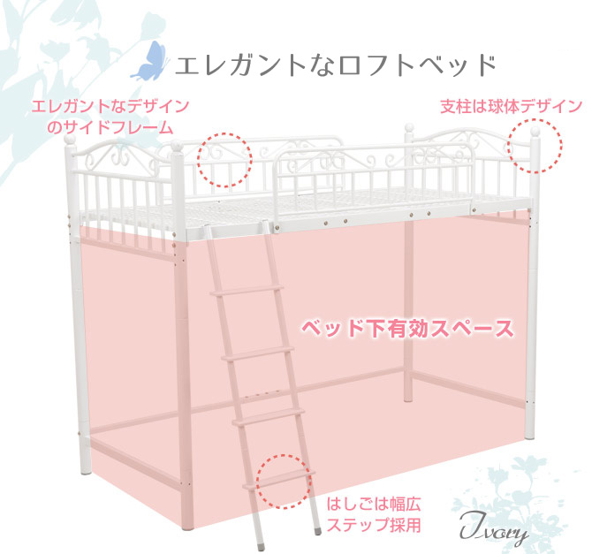 姫系ロフトベッド