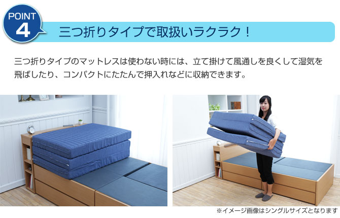 三つ折り マットレス キルトバランスマットレス シングル マット S ウレタン 布団 10cm おすすめ 通気性 薄型 厚さ 厚み アキレス  【受注生産品】 | ベッド・マットレス通販専門店 ネルコンシェルジュ neruco