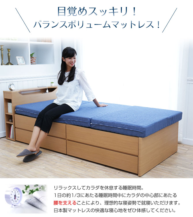 三つ折り マットレス キルトバランスマットレス ダブル マット D ウレタン 布団 10cm おすすめ 通気性 薄型 厚さ 厚み アキレス 国内最大級のベッド通販専門店ネルコ Neruco