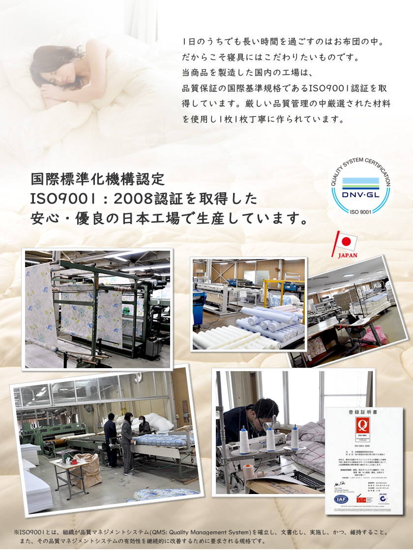 国際標準化機構認定 ISO9001 : 2008認証