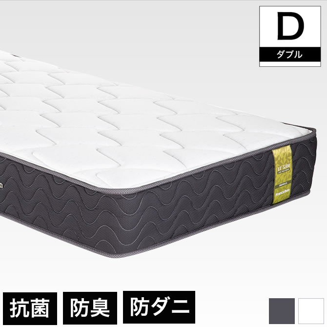 高密度連続スプリングマットレス  ダブル 除菌機能糸 アグリーザ　フ?ロ・ウォール?仕様