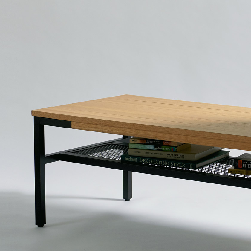 section ローテーブル センターテーブル 幅110cm 棚付テーブル 天然木×ブラックスチール ヴィンテージ レトロ ローテーブル |  ベッド・マットレス通販専門店 ネルコンシェルジュ neruco