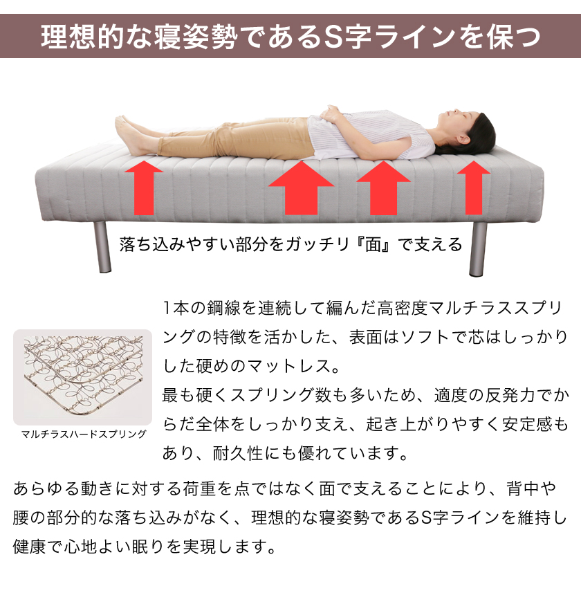 フランスベッド 脚付きベッド ボトムベッド マットレスベッド