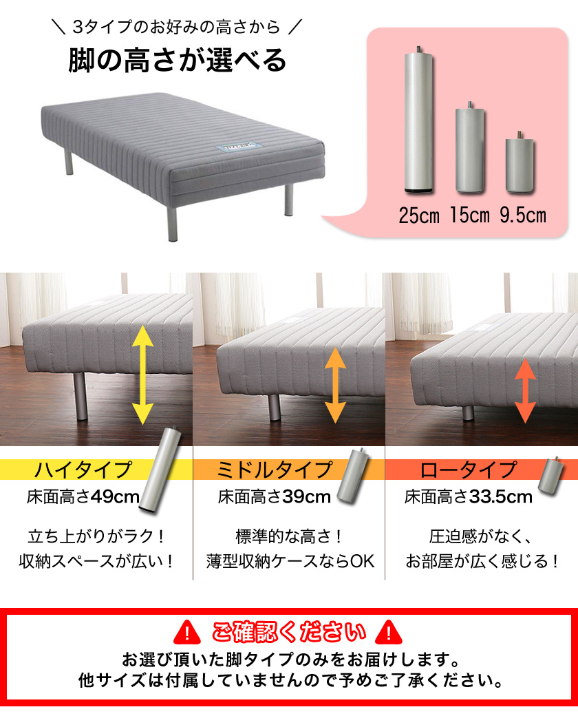 フランスベッド ベッド 脚付きマットレス ボトムマットレス ダブル やや硬め 高密度スプリングマットレス マルチラスハード 国内最大級のベッド 通販専門店ネルコ Neruco