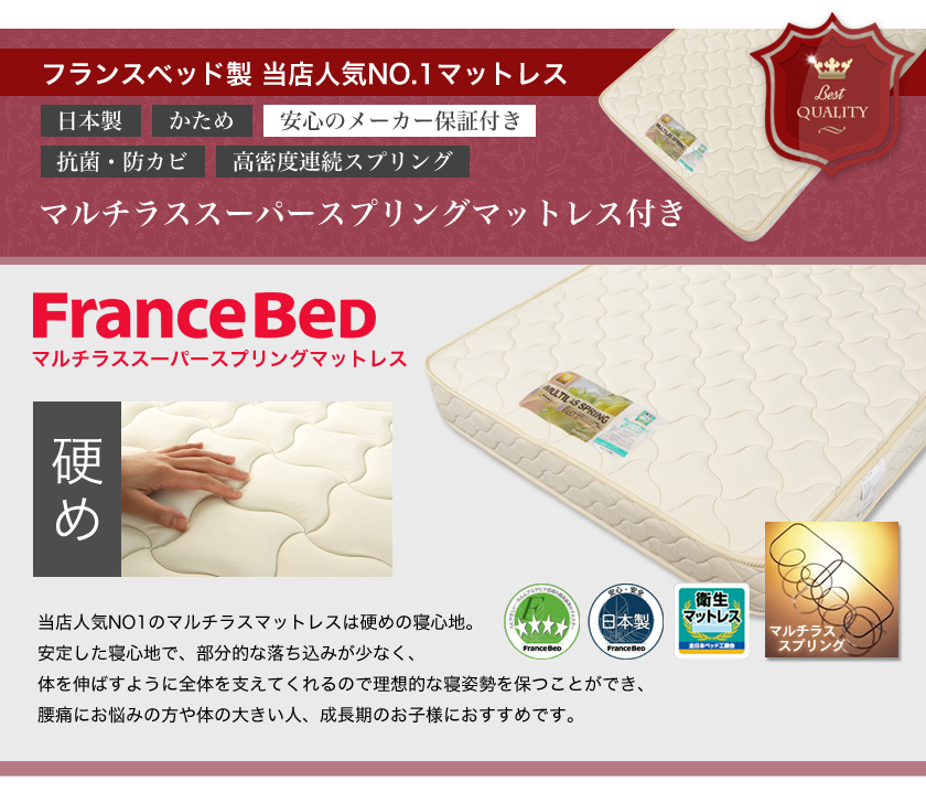 マルチラスマットレス付き