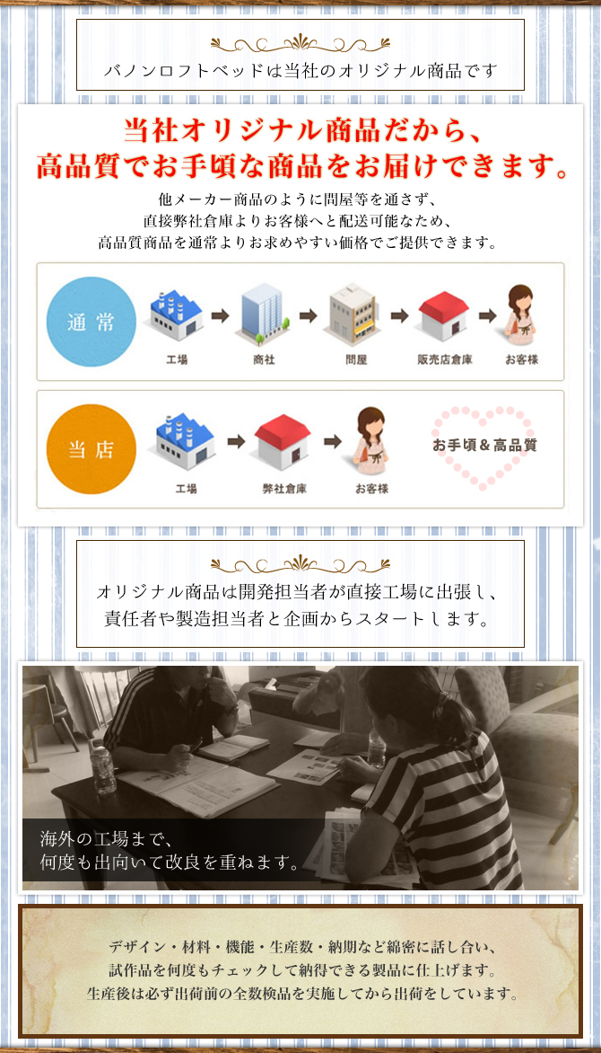 バノンロフトベッドはインテリアオフィスワンのオリジナル商品