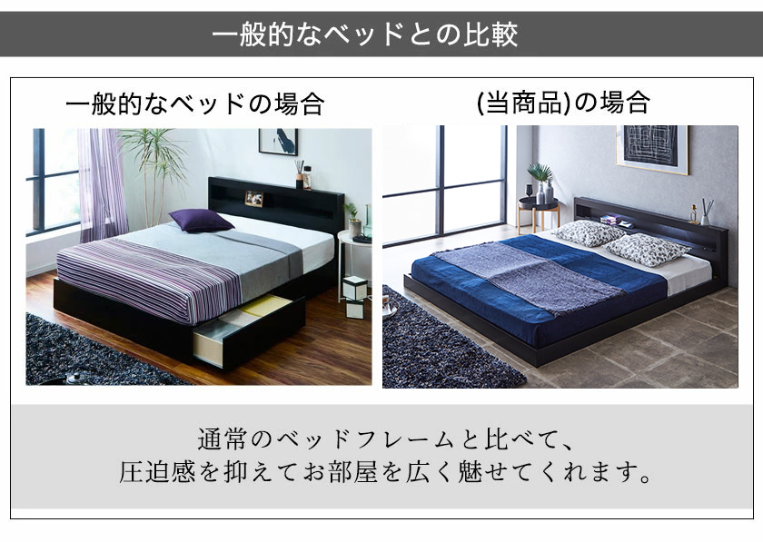 一般的なベッドと比較