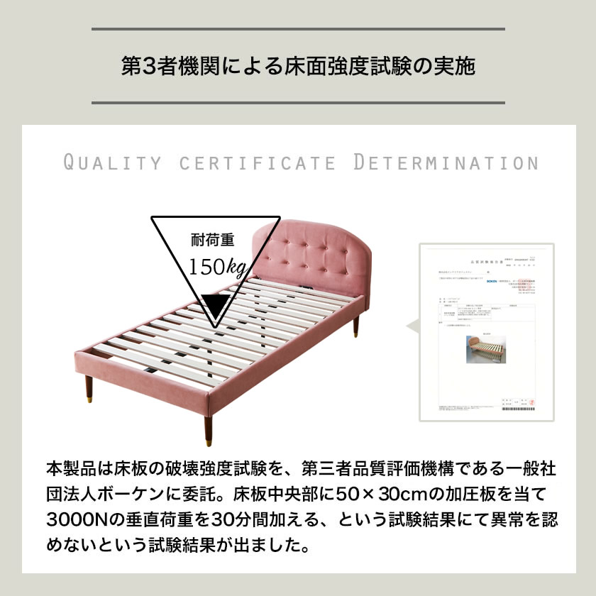 荷重試験実施　耐荷重150kg