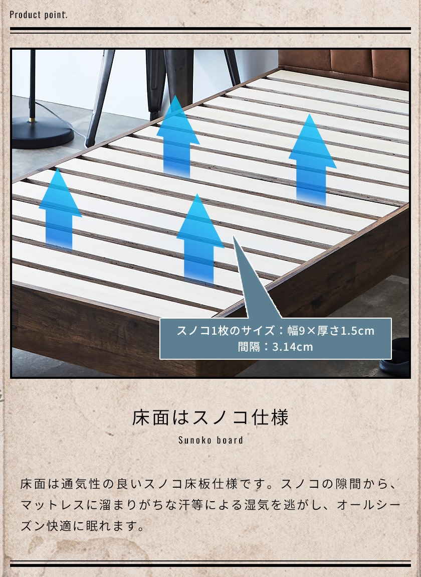 イヴェールベッドはすのこベッド