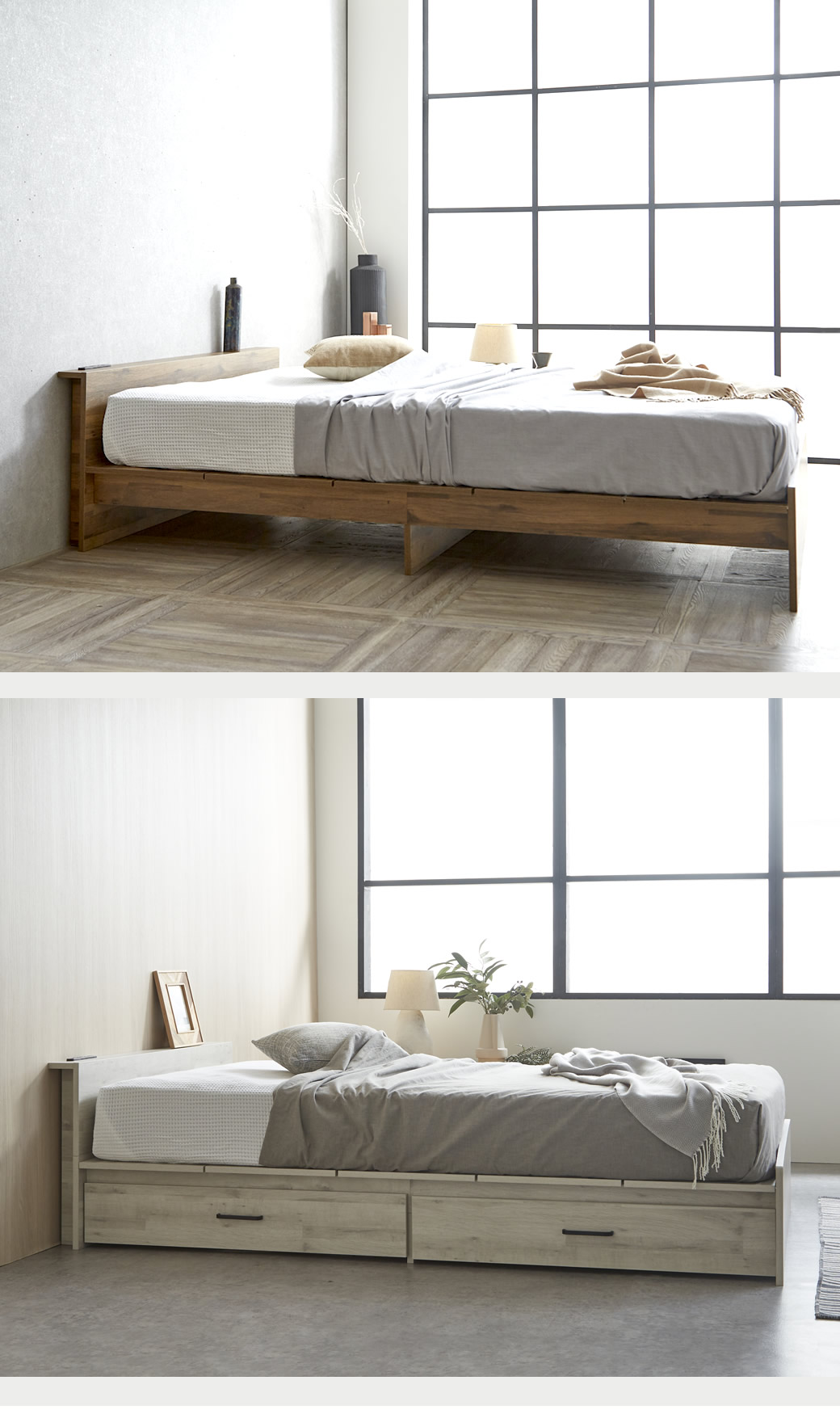 引出し簡単設置　ベッド下も掃除機がかけやすい