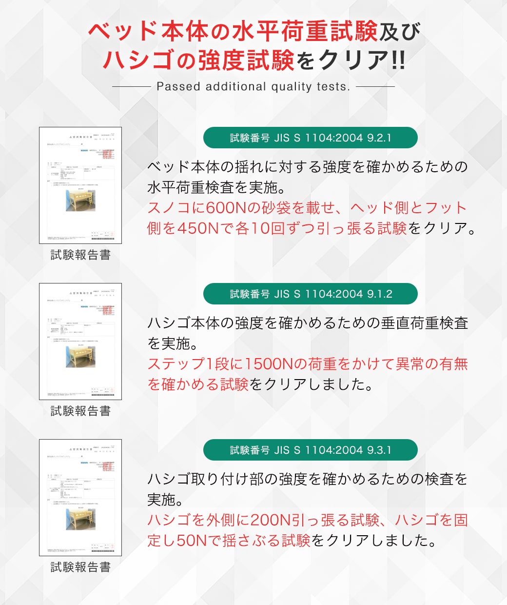 カティは低ホルムアルデヒド