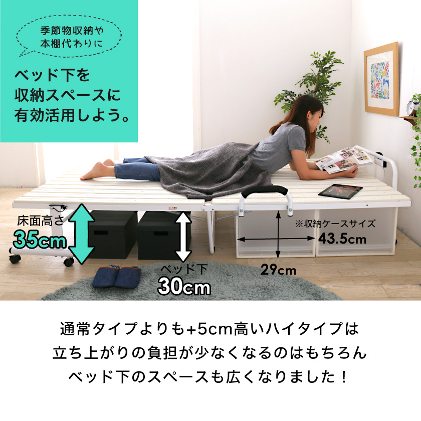 樹脂すのこ 抗菌防カビ加工 セミダブル ハイタイプ