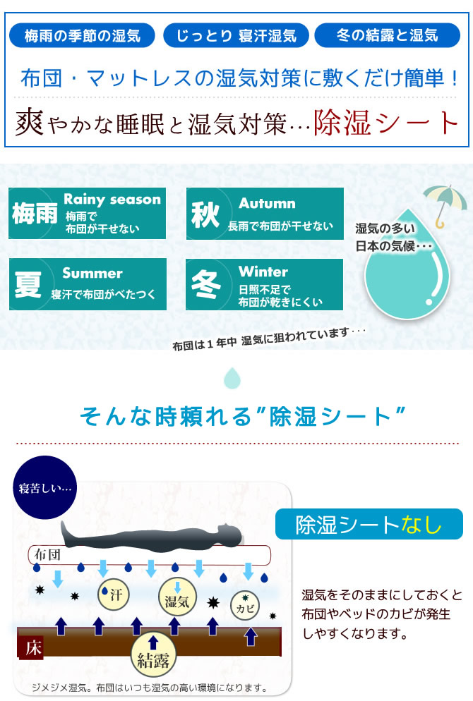 ふとんの湿気対策