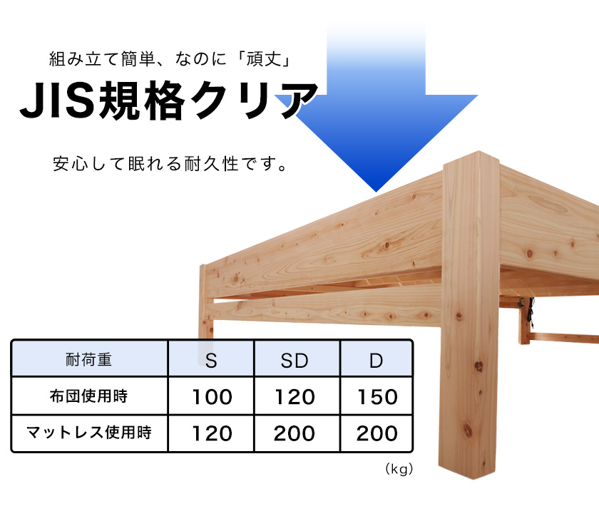 檜ベッド すのこ 国産