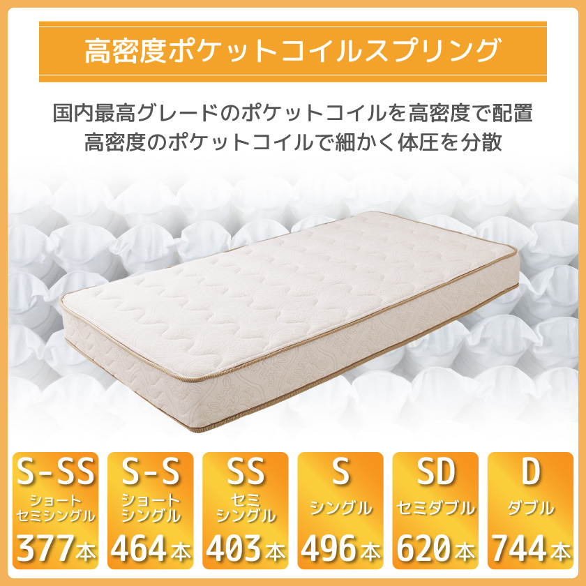 国産圧縮ポケットコイルマットレス イメージ画像11