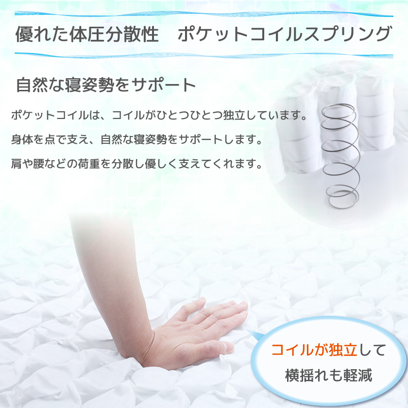 国産圧縮ポケットコイルマットレス イメージ画像5