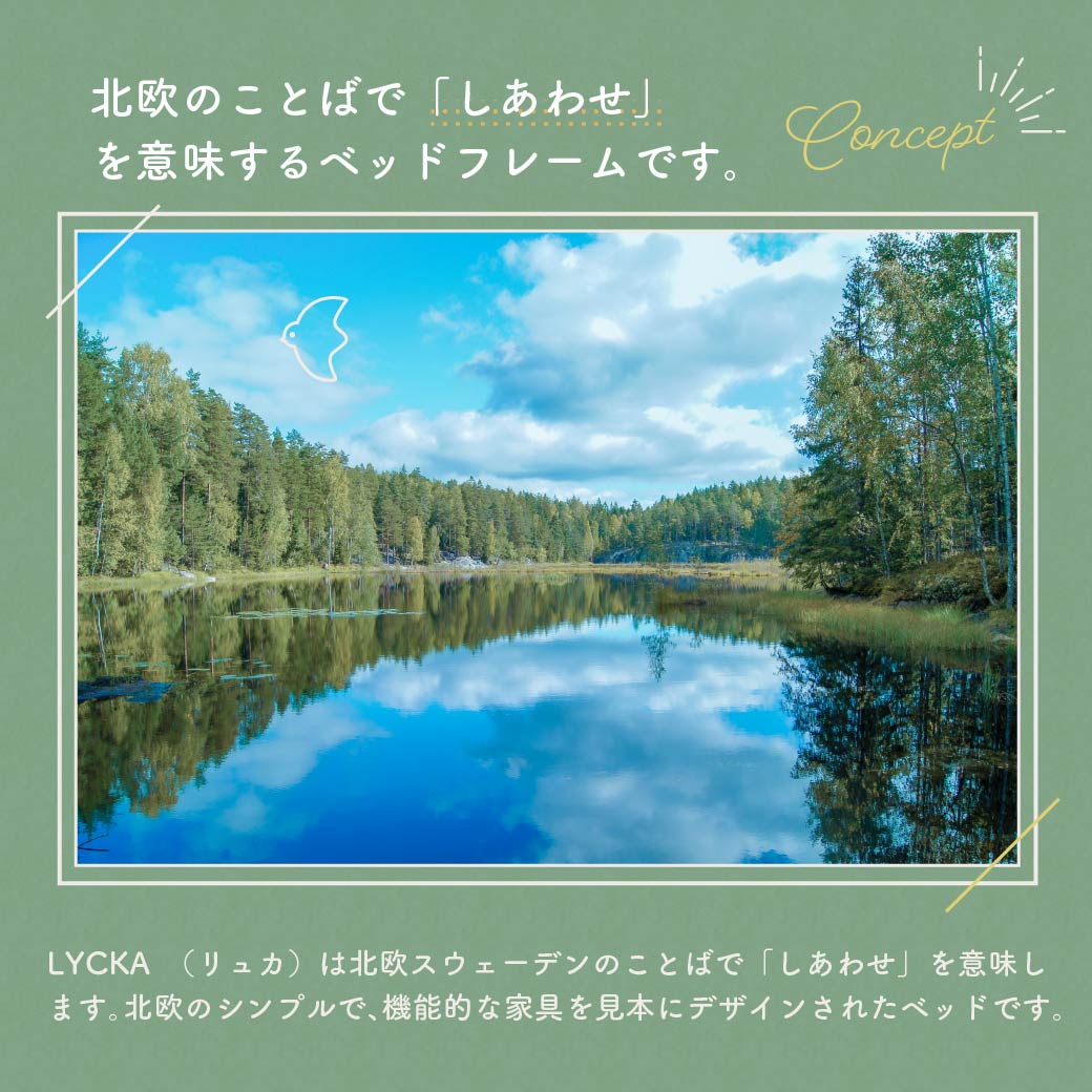Lycka2 リュカ2 すのこベッド セミダブル 木製ベッド 引出し付き 照明付き 棚付き 2口コンセント ブラウン ナチュラル セミダブルサイズ 国内最大級のベッド通販専門店ネルコ Neruco
