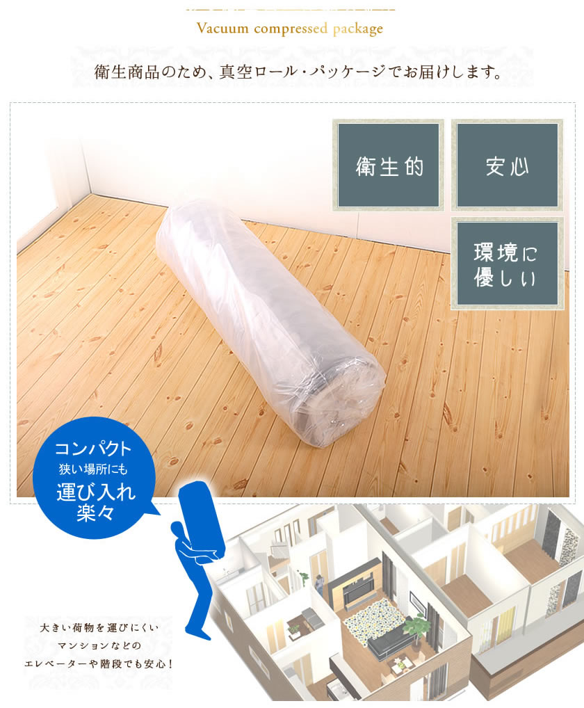 清潔 真空圧縮梱包でのお届け